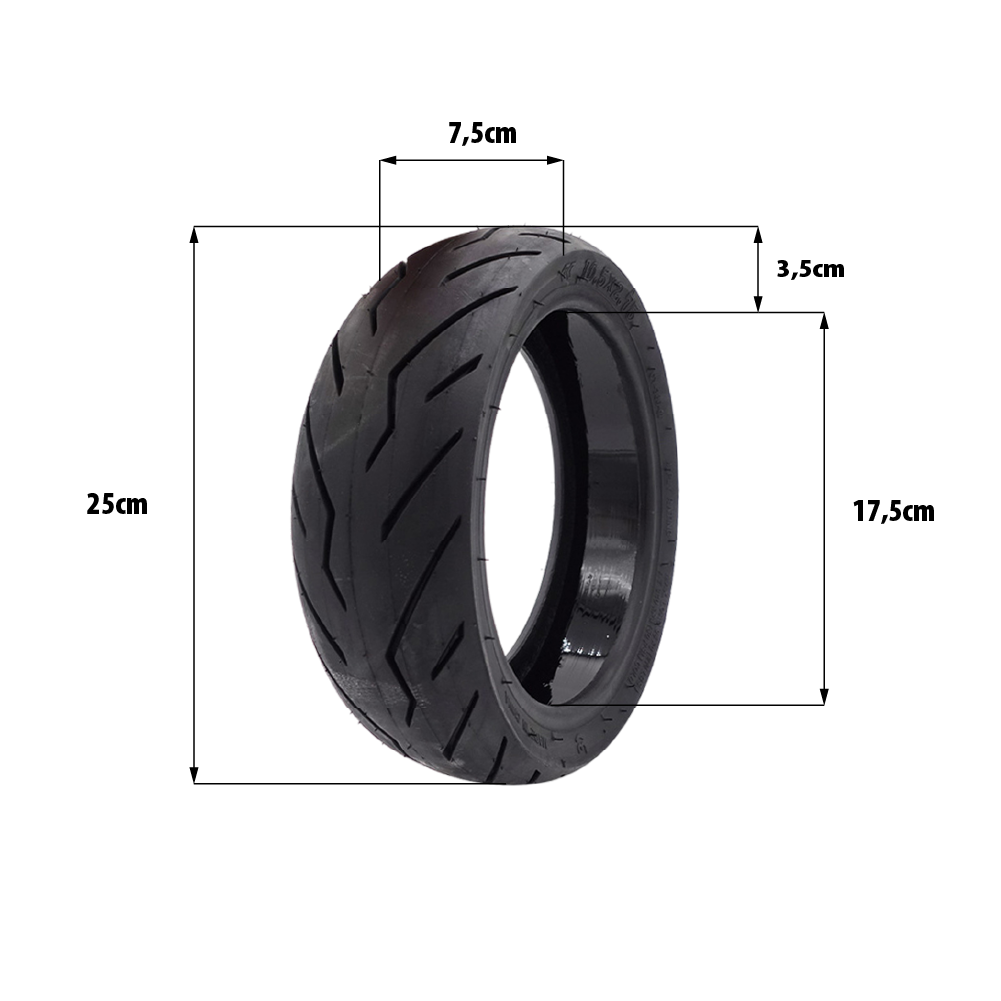 Pneus 10,5x2,75 Tubeless Route Gel anti-crevaison Ninebot P65 P100