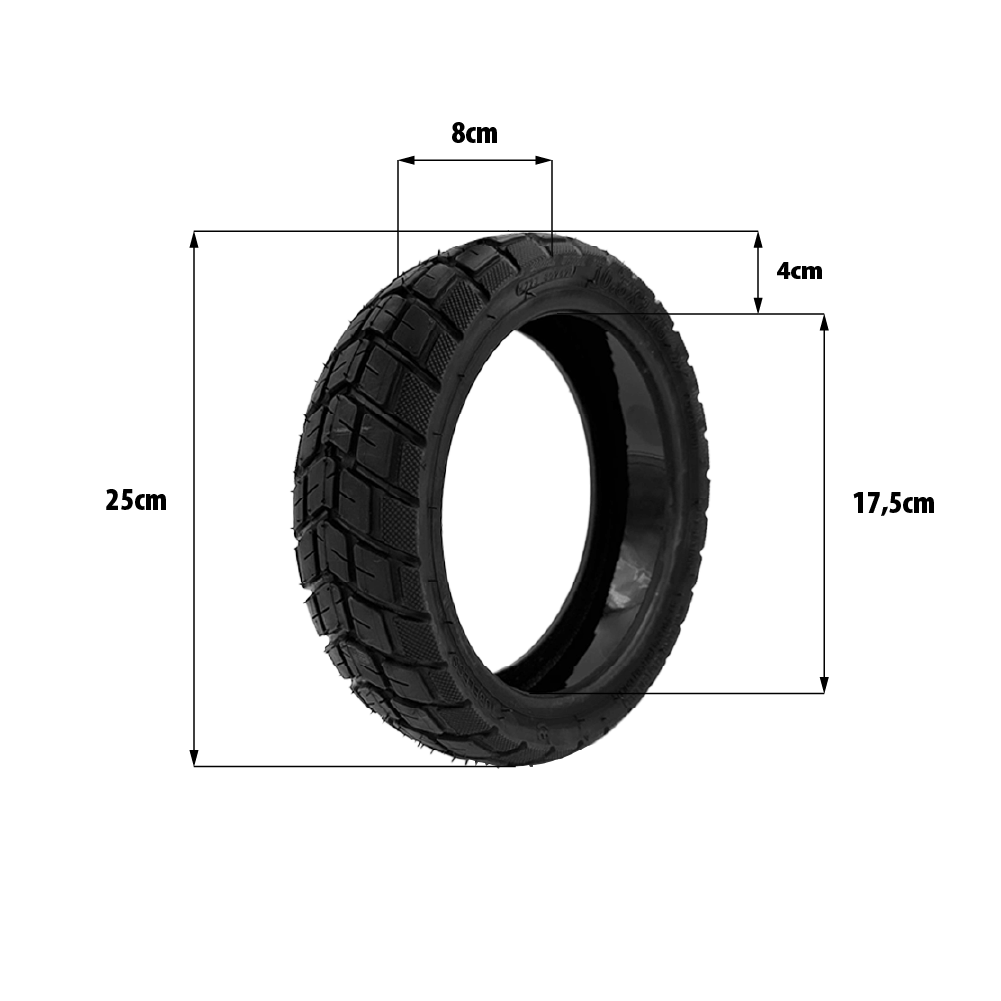 Neumático 10,5×2,75 Tubeless Offroad Gel Antipinchazos Ninebot P65 P100