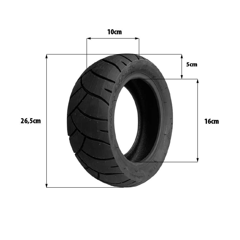 Neumático sin cámara para patinete eléctrico 100/55-6.5 – Repuesto sin cámara de 11 pulgadas