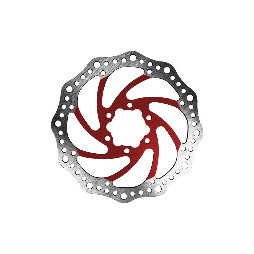 Disco de freno R6 160 mm 44 mm BCD – 6 orificios E-Scooter E-Bike Rojo
