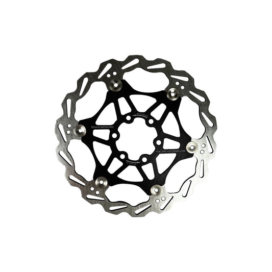 Disque de frein flottant 160 mm entraxe 44 mm – 6 trous Disque flottant Trottinette électrique Vélo électrique Noir