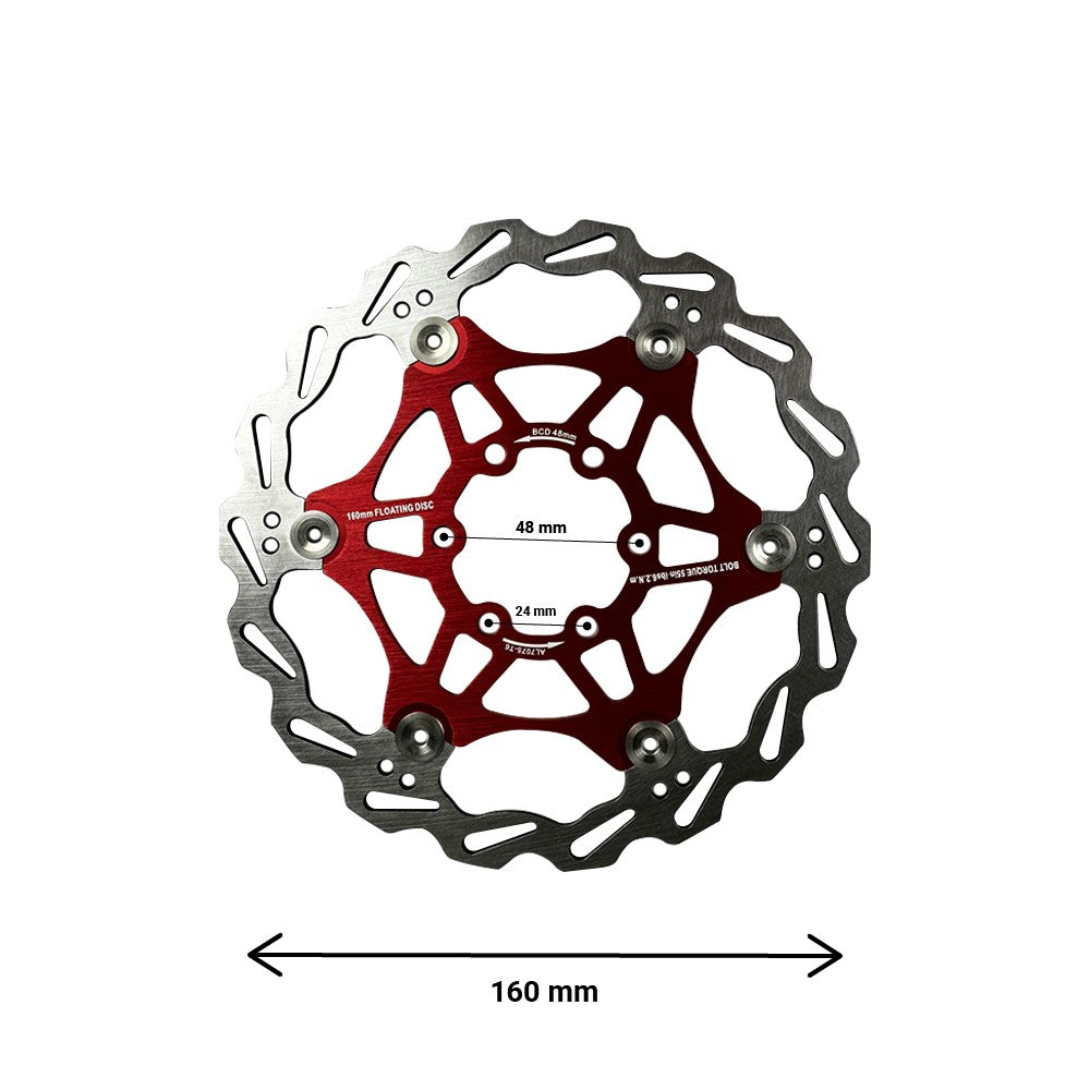 Disco de freno flotante 160 mm círculo de pernos 48 mm – Dualtron Thunder / Ultra Floating Disc Rot