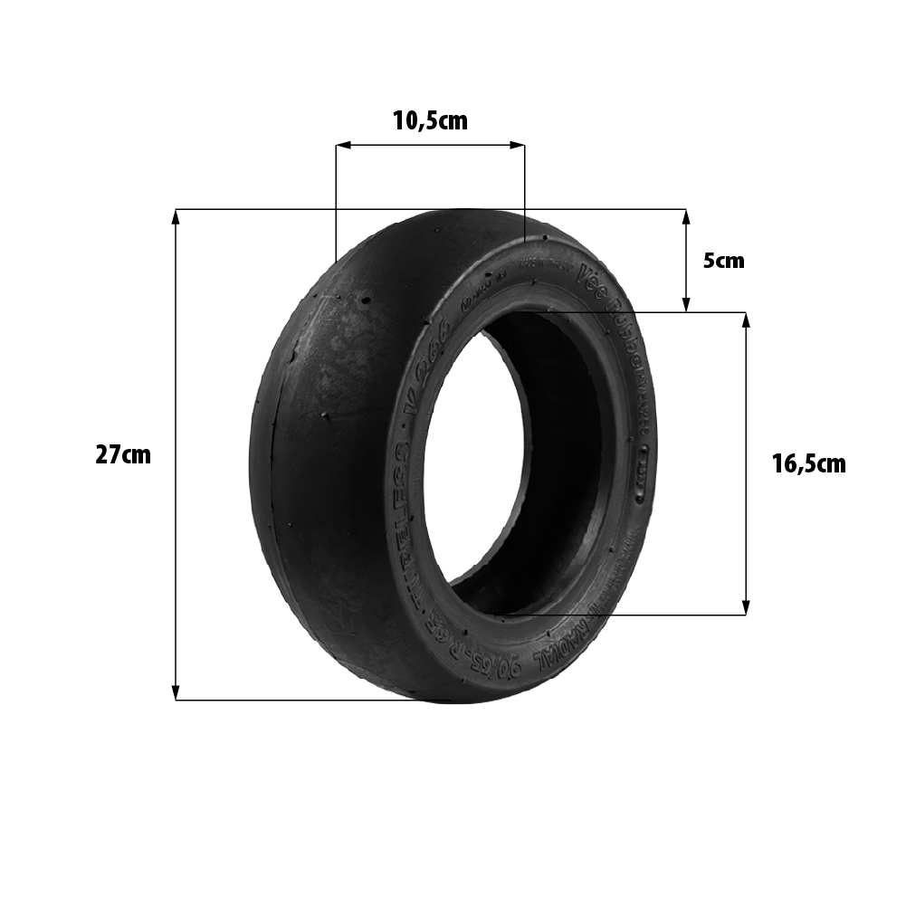 Neumático de E-Scooter 90/65-6.5 Slick – Juego de neumáticos con cámara Vee Rubber, 11 pulgadas