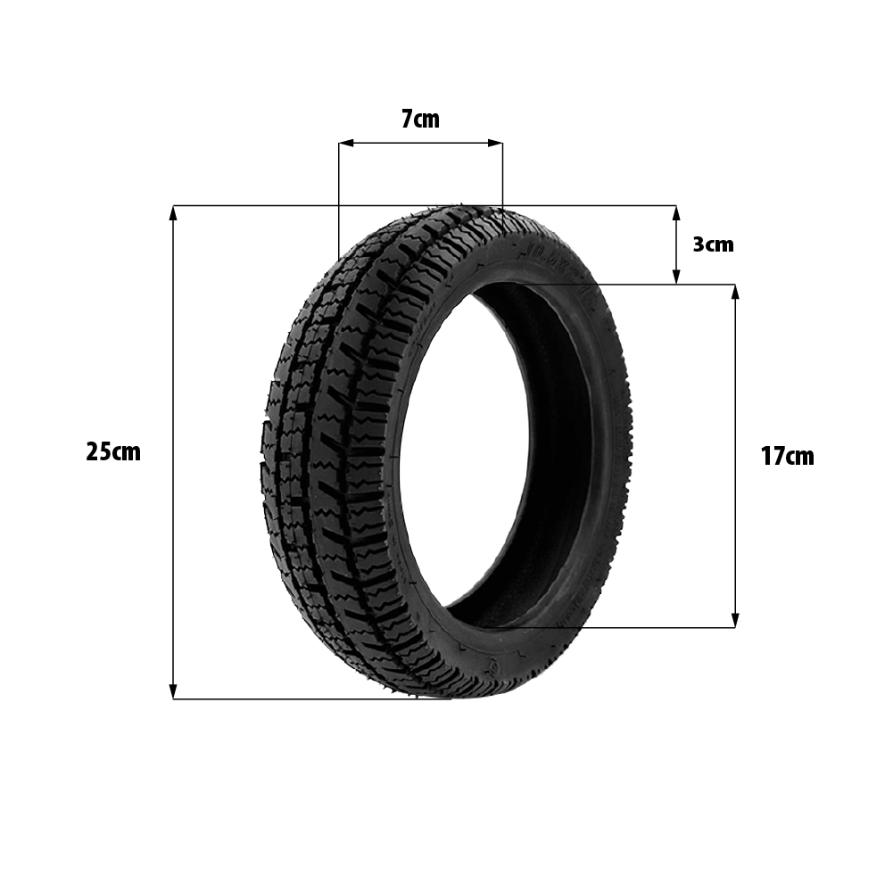 Neumático 10,5×2,75 Tubeless Semi-carretera Reforzado Ninebot P65 P100