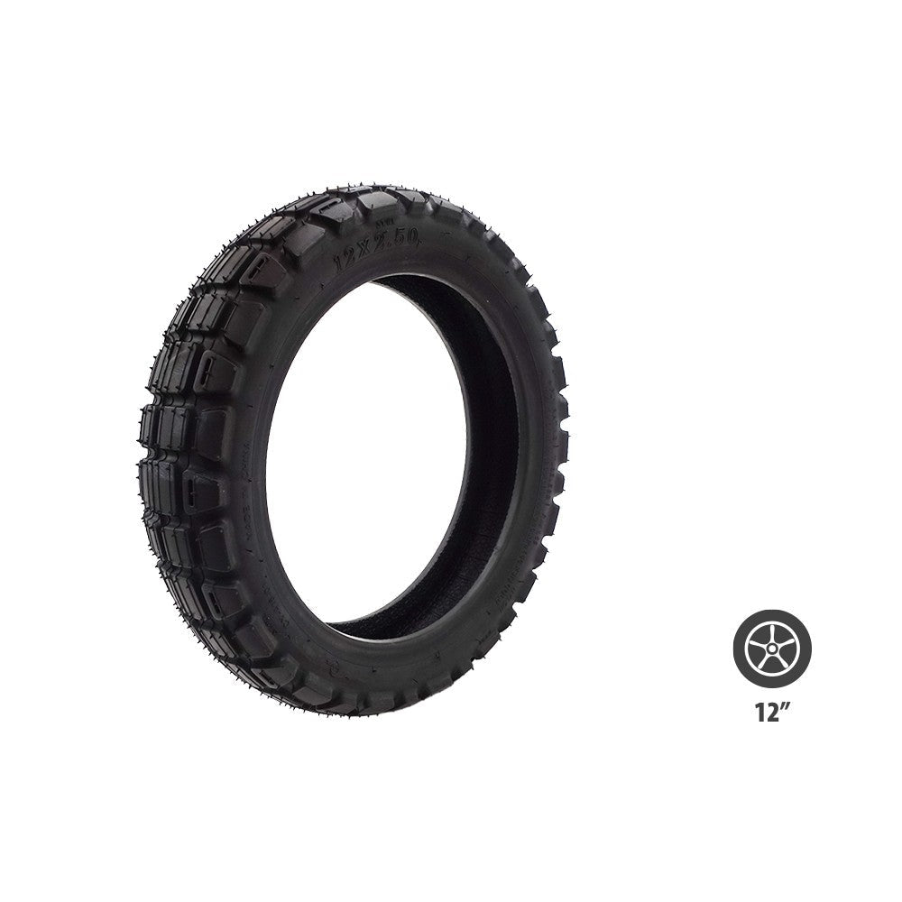 12x2.50 Tubeless Semi-Offroad Reifen 12 Zoll – Ersatzreifen für Xiaomi Electric Scooter 6 / 6 Pro / 6 Max