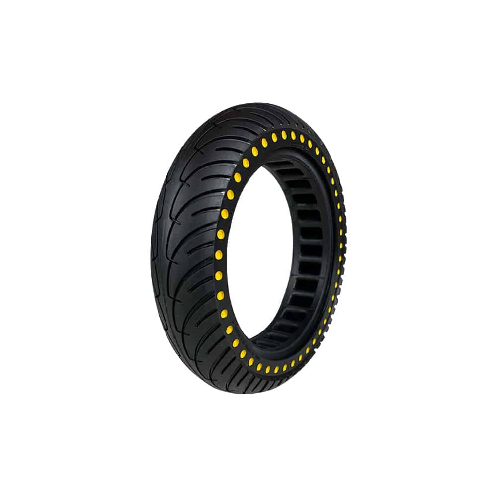 Neumático macizo 8,5x2 pulgadas Nueva Generación (Estructura de nido de abeja, Amarillo) – Xiaomi M365 / Pro / Pro 2 / 1S / Essential – Antipinchazos