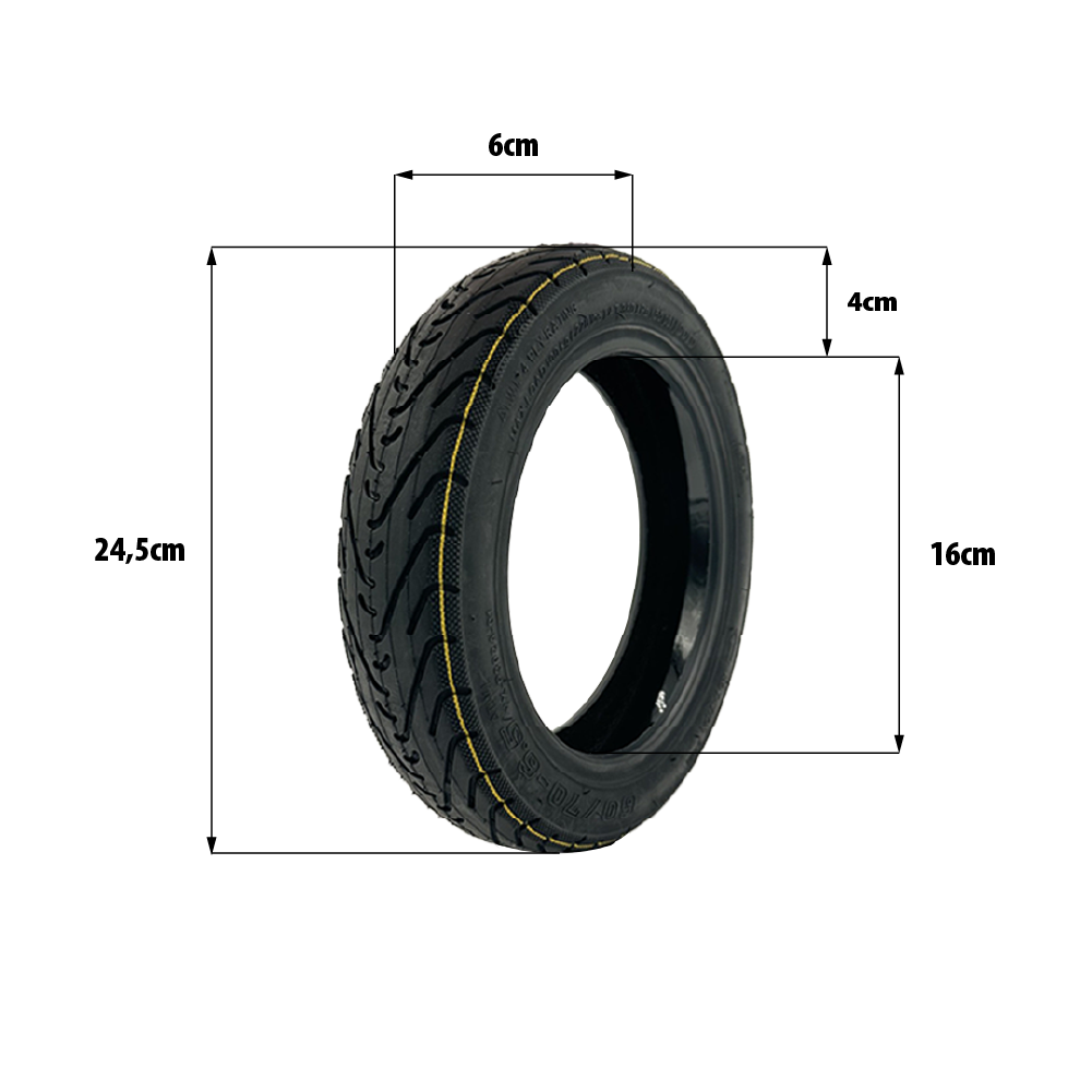 Ninebot Segway G30 Max Reifen 60/70-6,5 – Tubeless mit Gel-Pannenschutz (10 Zoll)